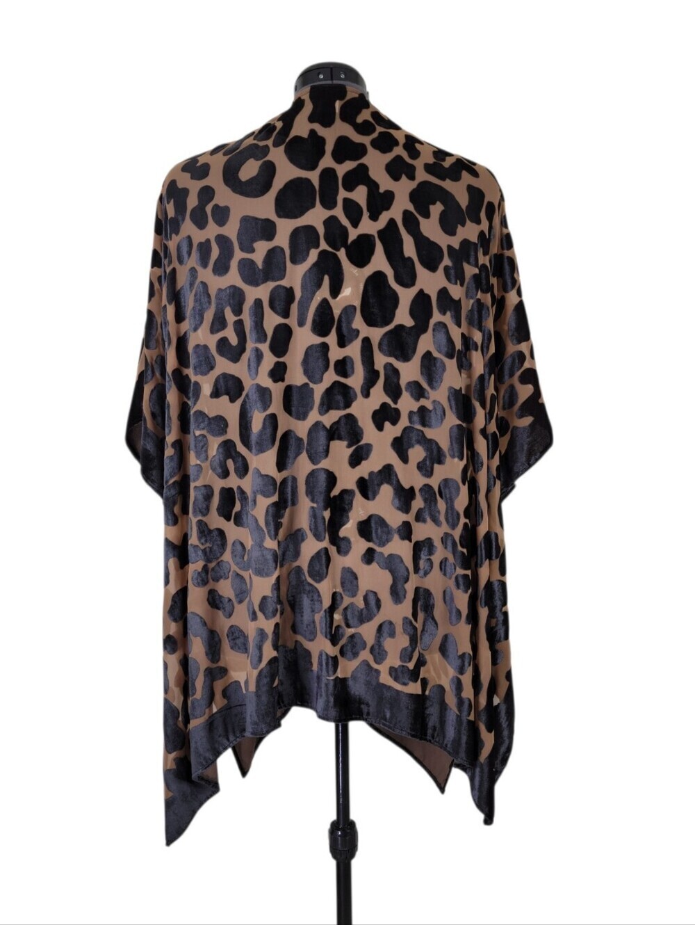 Torrid Kimono Size 3 4 3X 4X Velour Leopard Print Cover Up Top Sleeves Layering - Picture 4 of 10